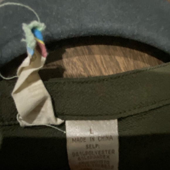 Mimi Chica army green cropped outfit topper or top size L - Picture 4 of 5